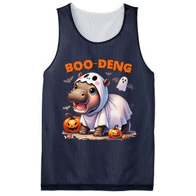 Boo Deng Halloween Baby Pygmy Hippo Bouncy Pig Moo Deng Mesh Reversible Basketball Jersey Tank