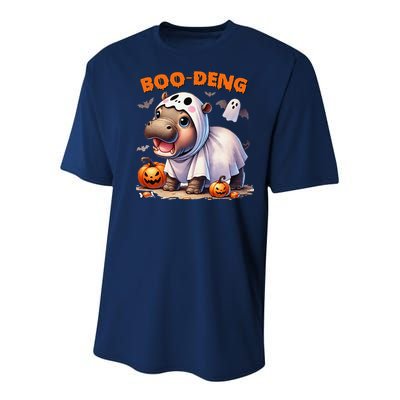 Boo Deng Halloween Baby Pygmy Hippo Bouncy Pig Moo Deng Youth Performance Sprint T-Shirt