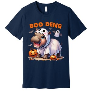 Boo Deng Halloween Baby Pygmy Hippo Bouncy Pig Moo Deng Premium T-Shirt