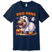 Boo Deng Halloween Baby Pygmy Hippo Bouncy Pig Moo Deng Premium T-Shirt