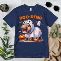 Boo Deng Halloween Baby Pygmy Hippo Bouncy Pig Moo Deng Premium T-Shirt