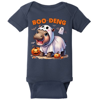 Boo Deng Halloween Baby Pygmy Hippo Bouncy Pig Moo Deng Baby Bodysuit