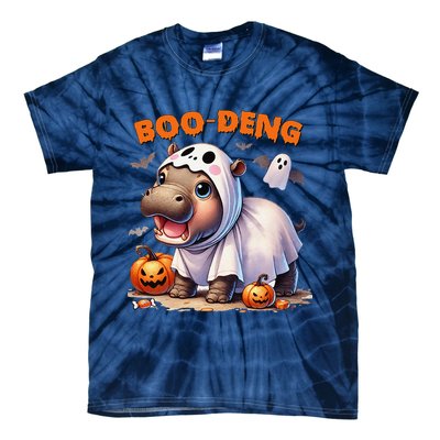 Boo Deng Halloween Baby Pygmy Hippo Bouncy Pig Moo Deng Tie-Dye T-Shirt