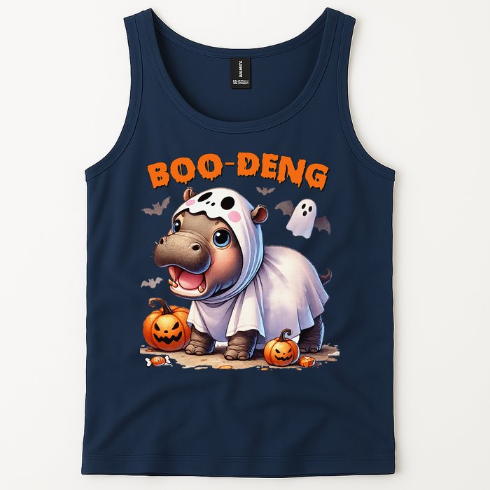 Boo Deng Halloween Baby Pygmy Hippo Bouncy Pig Moo Deng Tank Top