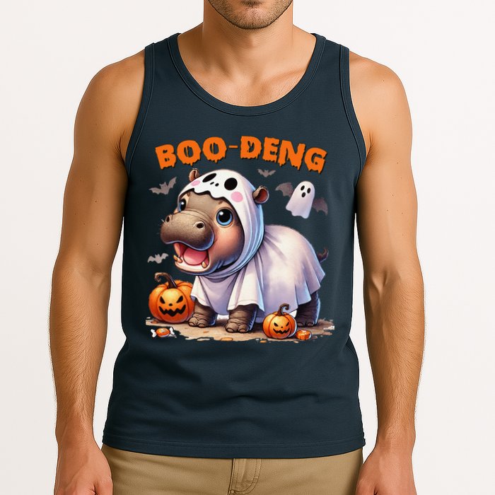Boo Deng Halloween Baby Pygmy Hippo Bouncy Pig Moo Deng Tank Top