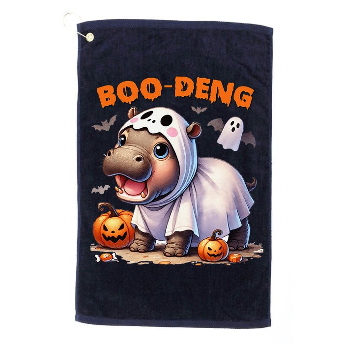 Boo Deng Halloween Baby Pygmy Hippo Bouncy Pig Moo Deng Golf Towel