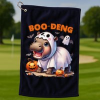 Boo Deng Halloween Baby Pygmy Hippo Bouncy Pig Moo Deng Golf Towel