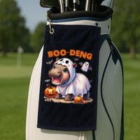 Boo Deng Halloween Baby Pygmy Hippo Bouncy Pig Moo Deng Golf Towel