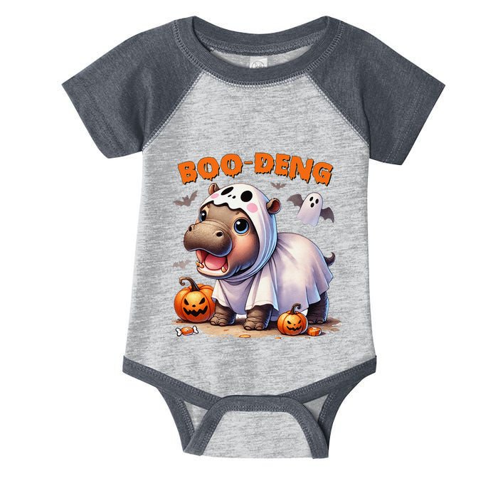 Boo Deng Halloween Baby Pygmy Hippo Bouncy Pig Moo Deng Infant Baby Jersey Bodysuit