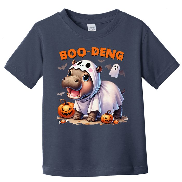 Boo Deng Halloween Baby Pygmy Hippo Bouncy Pig Moo Deng Toddler T-Shirt
