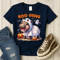 Boo Deng Halloween Baby Pygmy Hippo Bouncy Pig Moo Deng Womens T-Shirt