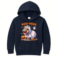 Boo Deng Halloween Baby Pygmy Hippo Bouncy Pig Moo Deng Kids Hoodie