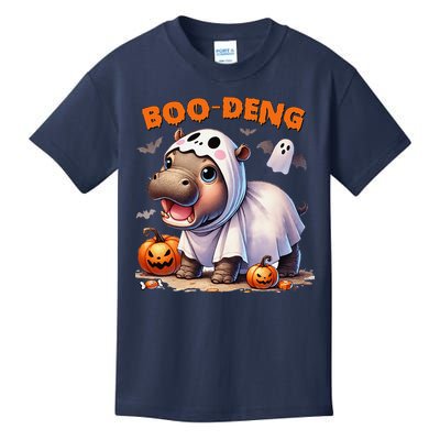 Boo Deng Halloween Baby Pygmy Hippo Bouncy Pig Moo Deng Kids T-Shirt