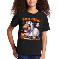 Boo Deng Halloween Baby Pygmy Hippo Bouncy Pig Moo Deng Kids T-Shirt