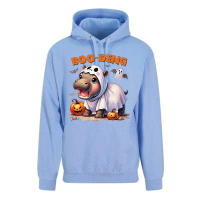 Boo Deng Halloween Baby Pygmy Hippo Bouncy Pig Moo Deng Unisex Surf Hoodie