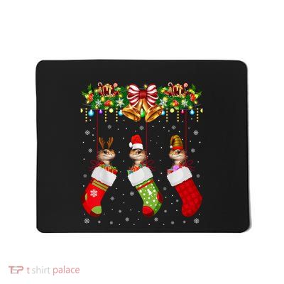 Bearded Dragon In Socks Xmas Santa Elf Reptile Lover Mousepad