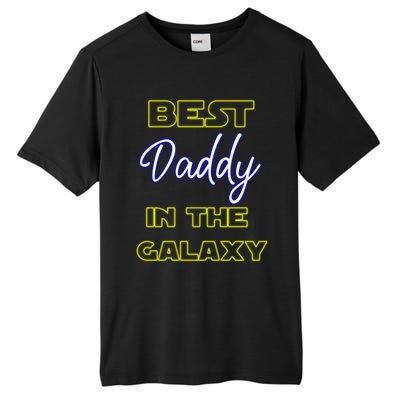 Best Daddy In The Galaxy Fathers Day Pa Pop American Dad Gift Tall Fusion ChromaSoft Performance T-Shirt