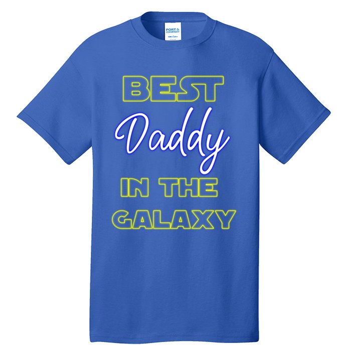 Best Daddy In The Galaxy Fathers Day Pa Pop American Dad Gift Tall T-Shirt