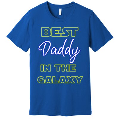 Best Daddy In The Galaxy Fathers Day Pa Pop American Dad Gift Premium T-Shirt