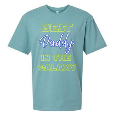 Best Daddy In The Galaxy Fathers Day Pa Pop American Dad Gift Sueded Cloud Jersey T-Shirt