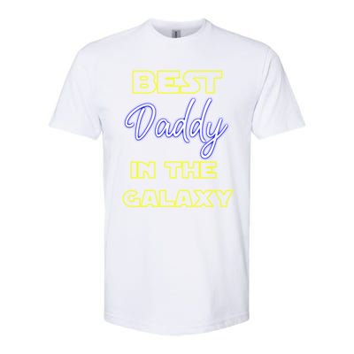 Best Daddy In The Galaxy Fathers Day Pa Pop American Dad Gift Softstyle CVC T-Shirt