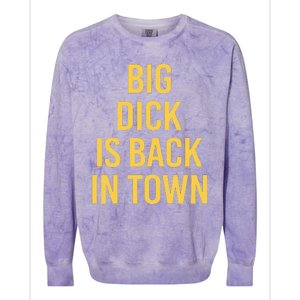 Big Dick Is Back In Town Funny Sarcastic Quote Saying Colorblast Crewneck Sweatshirt