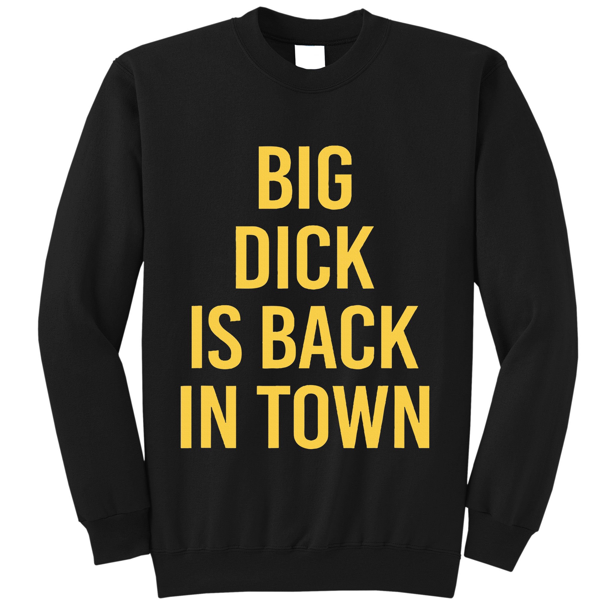 Big Dick Is Back In Town Funny Sarcastic Quote Saying Sweatshirt