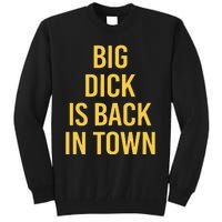 Big Dick Is Back In Town Funny Sarcastic Quote Saying Tall Sweatshirt