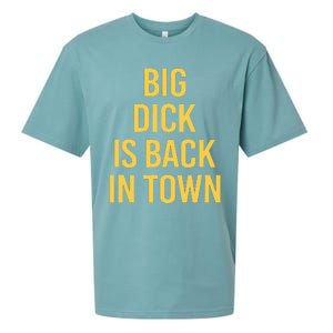 Big Dick Is Back In Town Funny Sarcastic Quote Saying Sueded Cloud Jersey T-Shirt