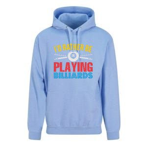 Billiards Dad I'd Rather Be Playing Billiards Gift Father's Day Unisex Surf Hoodie