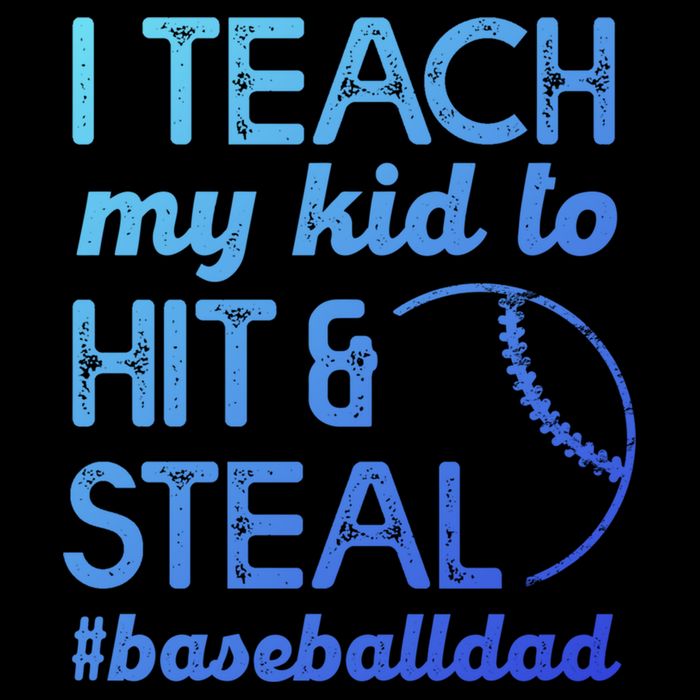 Baseball Dad I Teach My To Hit And Steal Fathers Day Cute Gift Impact Tech Backpack