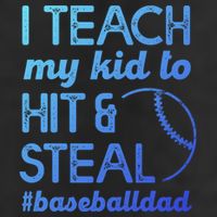 Baseball Dad I Teach My To Hit And Steal Fathers Day Cute Gift 25L Jumbo Tote