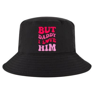 But Daddy I Love Him Groovy Heart White Cool Comfort Performance Bucket Hat