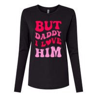 But Daddy I Love Him Groovy Heart White Womens Cotton Relaxed Long Sleeve T-Shirt