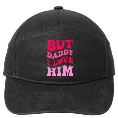 But Daddy I Love Him Groovy Heart White 7-Panel Snapback Hat