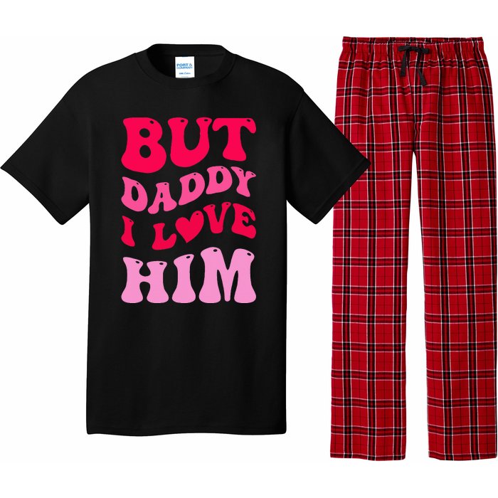 But Daddy I Love Him Groovy Heart White Pajama Set