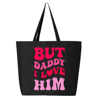 But Daddy I Love Him Groovy Heart White 25L Jumbo Tote