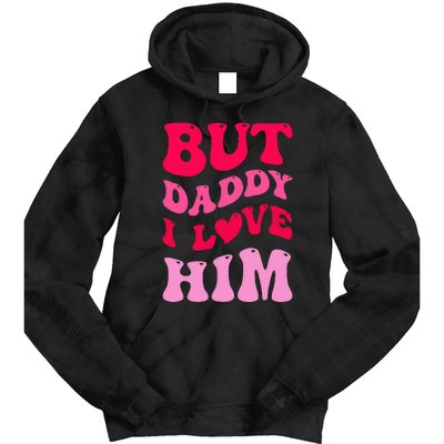 But Daddy I Love Him Groovy Heart White Tie Dye Hoodie