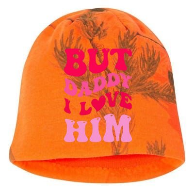 But Daddy I Love Him Groovy Heart White Kati - Camo Knit Beanie