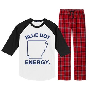 Blue Dot In A Red State Arkansas Vote Kamala Harris Walz 24 Raglan Sleeve Pajama Set