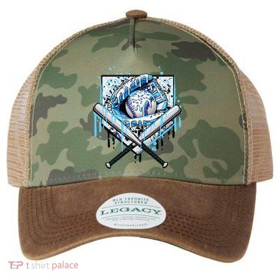 Baseball Drip Ice Cream Drip Baseball  Legacy Tie Dye Trucker Hat
