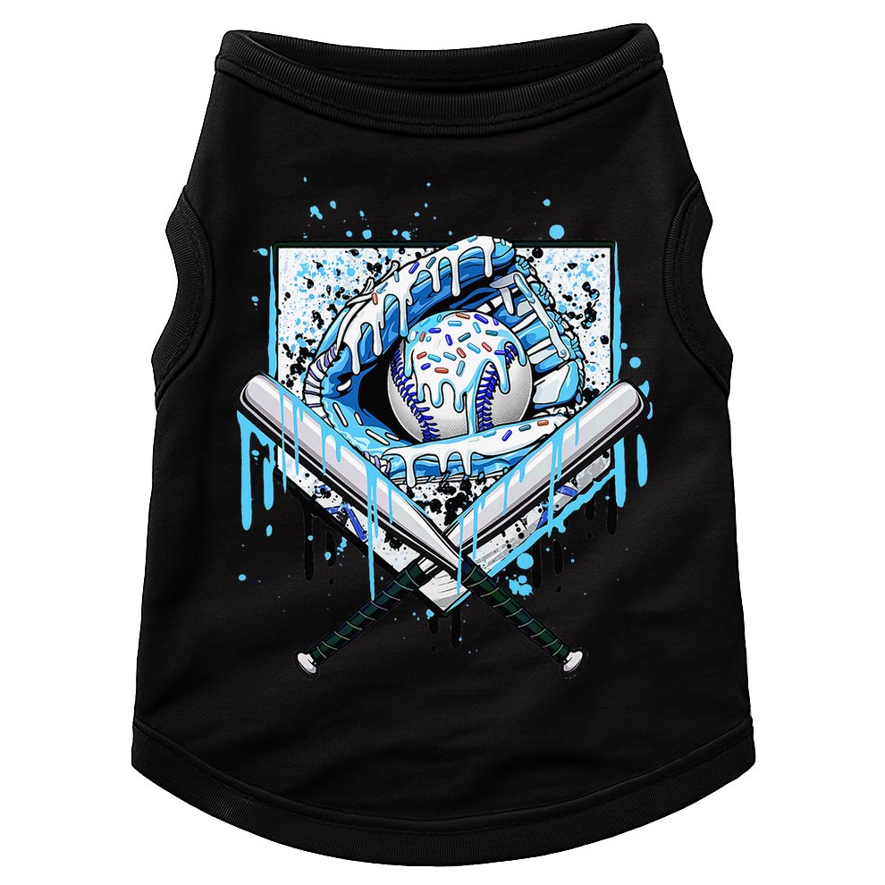 Baseball Drip Ice Cream Drip Baseball  Doggie Tank