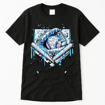 Baseball Drip Ice Cream Drip Baseball  Tall T-Shirt