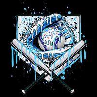 Baseball Drip Ice Cream Drip Baseball  16 in Basic Backpack