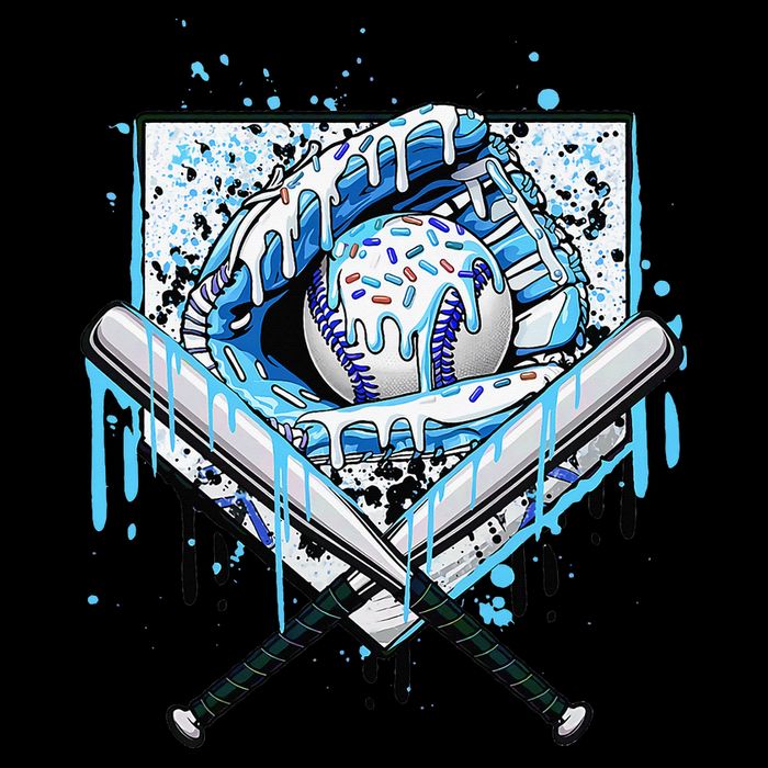 Baseball Drip Ice Cream Drip Baseball  16 in Basic Backpack
