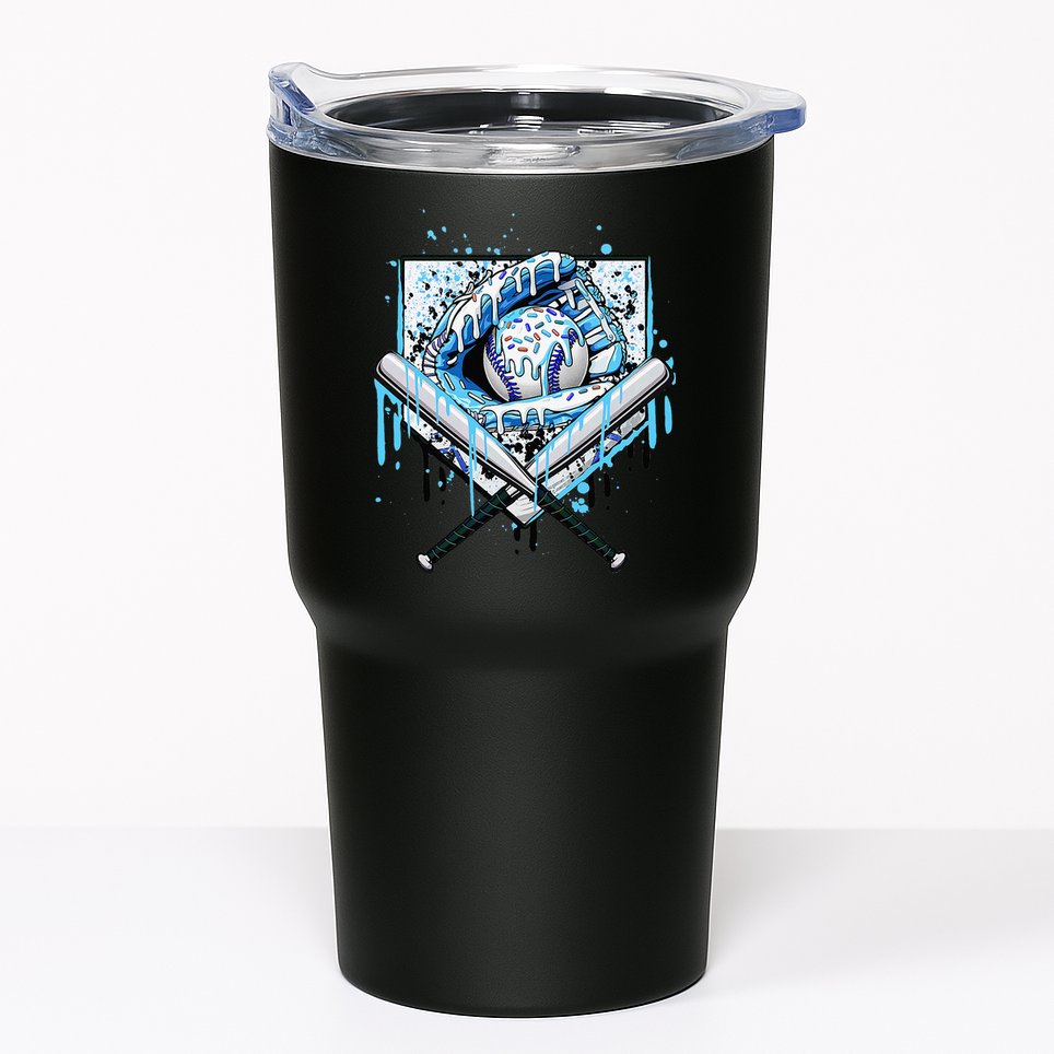 Baseball Drip Ice Cream Drip Baseball  Tumbler