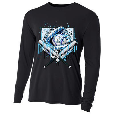 Baseball Drip Ice Cream Drip Baseball  Cooling Performance Long Sleeve Crew