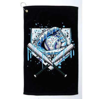 Baseball Drip Ice Cream Drip Baseball  Golf Towel