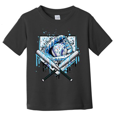 Baseball Drip Ice Cream Drip Baseball  Toddler T-Shirt