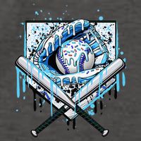 Baseball Drip Ice Cream Drip Baseball  Vector Backpack
